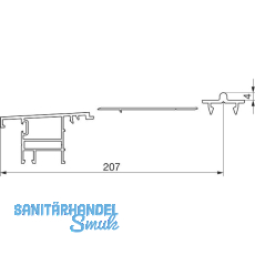 GU Thermostep 204 Trittschwellen-Set 4/207 L=5000 mm IV110 / FA 22 mm Alu silber GU Thermostep 204 Trittschwellen-Set 4/207 L=5000 mm IV110 / FA 22 mm Alu silber