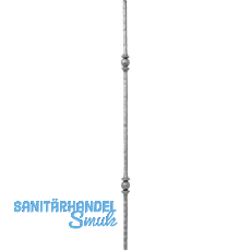 ARTEFERRO Zierstab VK 12 mit 2 Knöpfe, Länge 1000 mm, Schmiedeeisen gehämmert ARTEFERRO Zierstab VK 12 mit 2 Knöpfe, Länge 1000 mm, Schmiedeeisen gehämmert