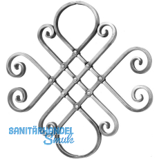 ARTEFERRO Zierelement, Profil 16 x 8 mm, 400 x 410 mm, Schmiedeeisen ARTEFERRO Zierelement, Profil 16 x 8 mm, 400 x 410 mm, Schmiedeeisen