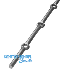 ARTEFERRO Lochstab, rund � 12mm, Lochabstand 120mm, 2000 mm, Schmiedeeisen