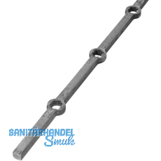 ARTEFERRO Lochstab, eckig 12 x 12mm, Lochabstand 120mm, 2000 mm, Schmiedeeisen ARTEFERRO Lochstab, eckig 12 x 12mm, Lochabstand 120mm, 2000 mm, Schmiedeeisen