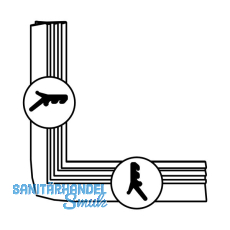 GU HS Dichtungsviertelrahmen P743, Ma�e 2500 x 2500 mm, schwarz