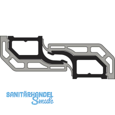 GU-937/934 HS Mittelsto�sicherung-Set Fl�gelabstand 25-29 mm L=2900 mm grau