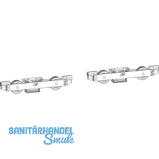 GU-934 HS Grundkarton Tandemlaufwagen 400 kg Stahl verzinkt silberf�rbig