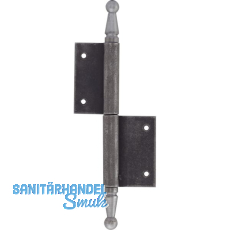 Türnussband mit Zierkopf, rechts, 90 x 140 mm, Stahl blank Türnussband mit Zierkopf, rechts, 90 x 140 mm, Stahl blank