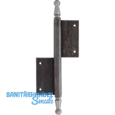 Türnussband mit Zierkopf, links, 120 x 180 mm, Stahl blank Türnussband mit Zierkopf, links, 120 x 180 mm, Stahl blank