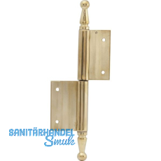 Türnussband mit Zierkopf, links, 90 x 140 mm, Messing poliert Türnussband mit Zierkopf, links, 90 x 140 mm, Messing poliert