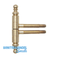 SFS Einbohrband 2-tlg. mit Zierkopf, � 16 mm, Bandh�he 108,5mm,Stahl vermessingt