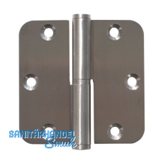 Aufschraubband B 1834 rechts, 80,3 x 82 x 2,5 mm, Edelstahl