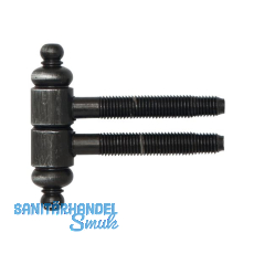 SFS Einbohrband mit Zierkopf, ø 16 mm, Bandhöhe 63 mm, Stahl schwarz antik SFS Einbohrband mit Zierkopf, ø 16 mm, Bandhöhe 63 mm, Stahl schwarz antik