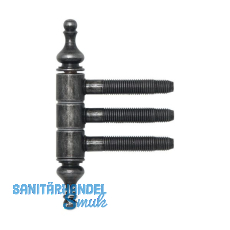 Einbohrzierband 3-teilig, 16 mm, Eisen schwarz antik