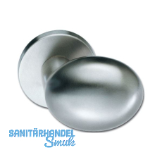 T�rknopf 23 0804 - auf Rosette, � 48 mm fest, silber eloxiert, mit Gewinde