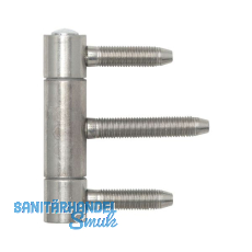 Einbohrband 3-tlg. BAKA C 1-20 WF mit Stiftsicherung, 20 mm, Stahl verzinkt