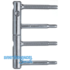 T�rband ANUBA 3-DIM 2-tlg. Bolzen 60 mm, Bandh�he 112mm, � 15mm, verzinkt silber