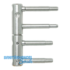 T�rband 3-DIM 2-tlg. Bolzen 65 bzw.55mm,Tragkraft 120 kg,� 20 mm,verzinkt silber