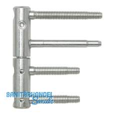 T�rband 3-DIM 2-tlg. Bolzen 80 bzw.55mm,Tragkraft 120kg,� 20mm,verzinkt silber