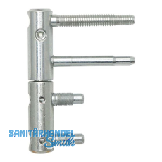 Stahlzargenband 3-DIM 2-tlg. m. Aush�ngesicherung � 20mm, H�he 112mm, silber