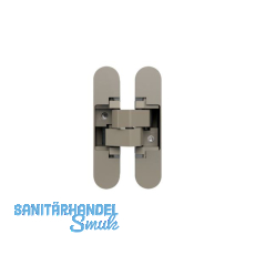 ANSELMI Türband verdeckt AN 150 3D, Zinkdruckguss vernickelt matt ANSELMI Türband verdeckt AN 150 3D, Zinkdruckguss vernickelt matt