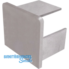 IAM DESIGN Endkappe f�r Kantenschutzprofil, 28x25x20mm,Zamak Edelstahl-Effekt