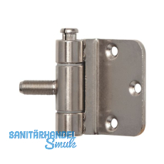 Stahlzargenband 3-teilig, Band 18 x 62 mm, Stahl vernickelt