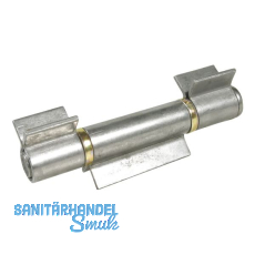 Anschwei�band offen 3-teilig V-Lappen; Stahl blank; Stift 20 mm mit Messinring