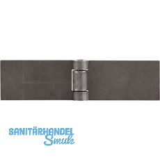 Anschwei�scharnier mit festem Stift, 200 x 50 x 5mm,Rollen � 18,5mm,Stahl blank
