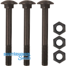 Schraubenset f�r Langband einseitig 400mm, Schwalbenschwanz, schwarz verzinkt