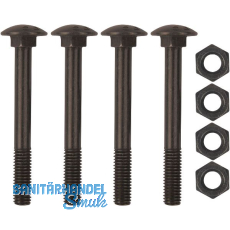 Schraubenset f�r Langband einseitig 600mm, Schwalbenschwanz, schwarz verzinkt