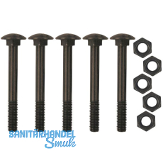 Schraubenset f�r Langband mittig gerollt 800mm, Stahl schwarz verzinkt