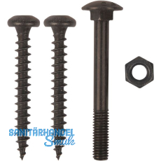 Schraubenset f�r Langband einseitig gerollt 300mm, Stahl schwarz verzinkt