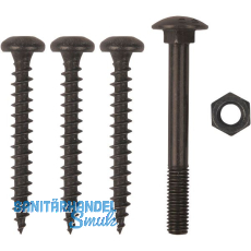 Schraubenset f�r Langband einseitig gerollt 500-600mm, Stahl schwarz verzinkt