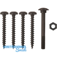 Schraubenset f�r Langband einseitig gerollt 700-1000mm, Stahl schwarz verzinkt