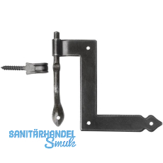 Fensterwinkelband Krems, Eisen schwarz verzinkt, alt geb�rstet*