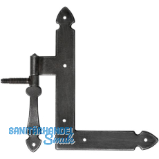 Fensterwinkelband Kufstein, Eisen schwarz verzinkt, alt geb�rstet*