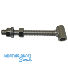 Durchschraubband-Fl�gelteil, Bandrollen � 24 mm, M 16x150, Edelstahl-Effekt