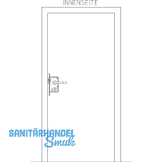 BKS Fluchttürschloss-Set Talin 1 flg. Funktion E/EN 179, rechts, DM 65,Edelstahl BKS Fluchttürschloss-Set Talin 1 flg. Funktion E/EN 179, rechts, DM 65,Edelstahl