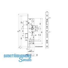 BKS Fluchttürschloss 1826 Fallenfest. 1-flg. Funkt.E/EN179/1125, DM35, Edelstahl BKS Fluchttürschloss 1826 Fallenfest. 1-flg. Funkt.E/EN179/1125, DM35, Edelstahl