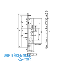 BKS Fluchttürschloss 1826,Fallenfest.1-flg. Funkt. E/EN179/1125, DM35, Edelstahl BKS Fluchttürschloss 1826,Fallenfest.1-flg. Funkt. E/EN179/1125, DM35, Edelstahl