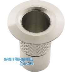 Bodenbüchse ohne Verschluss, 10 mm, Messing vernickelt Bodenbüchse ohne Verschluss, 10 mm, Messing vernickelt