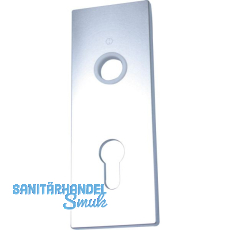 Garagentorschloss-Kurzschild, 58 x 157 mm, PZ 60 mm, silber eloxiert Garagentorschloss-Kurzschild, 58 x 157 mm, PZ 60 mm, silber eloxiert