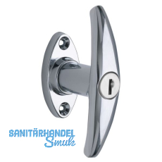 Stangenverschluss-Griffolive verschiedensperrend, 93 mm, Zinkdruckgu� verchromt