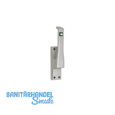 T�rtreibriegel aufliegend Pfeil, eckig, links, Hub 23 mm, silber eloxiert