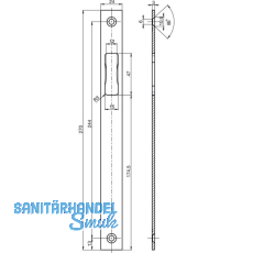 BKS Schließblech B 9000 1046, 270 x 24 mm, nur Falle, flach eckig BKS Schließblech B 9000 1046, 270 x 24 mm, nur Falle, flach eckig