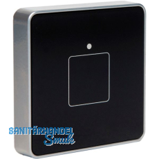 Transponderleser, Acryl mit Metallrahmen, schwarz-silber