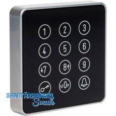 Tastatur Cody Touch, Acryl mit Metallrahmen, schwarz-silber