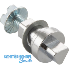 Einsatz f�r Blechmontagezylinder Dreikant 8mm,L�nge 25mm,Zinkdruckguss verchromt