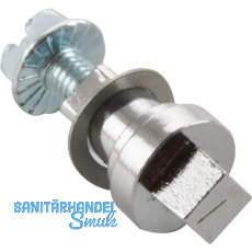 Einsatz f�r Blechmontagezylinder Vierkant 8mm,L�nge 25mm,Zinkdruckguss verchromt