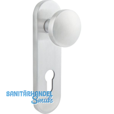 BKS Knopfkurzschild f�r au�en, B 72610, silber eloxiert