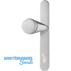 BKS Knopflangschild f�r au�en, rund RR 7504, PZ 92 mm, silber eloxiert