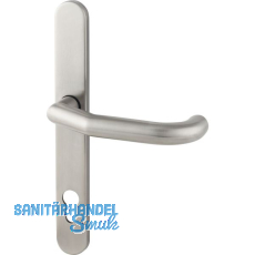 BKS Drückerlochteil gekröpft, mit Langschild PZ 92 mm, für außen,Edelstahl BKS Drückerlochteil gekröpft, mit Langschild PZ 92 mm, für außen,Edelstahl